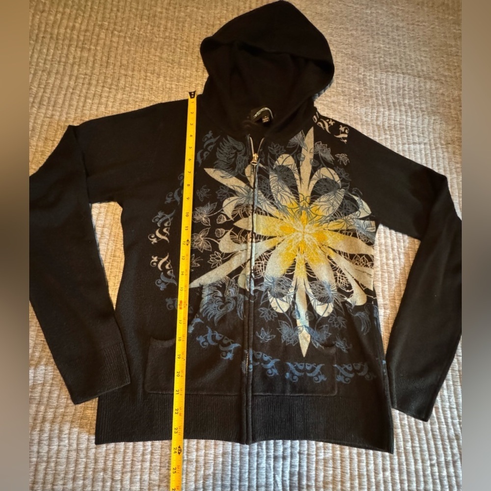 Til The End', On the Byas Black and Blue Women's Cardigan - Picture 6 of 11